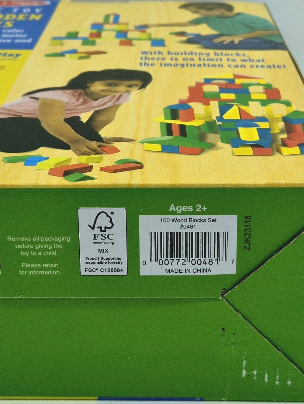 🧸 Melissa & Doug 100 Wooden Blocks Building Set – New Sealed